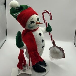 Annalee Snowman with Candy cane Shovel 2003